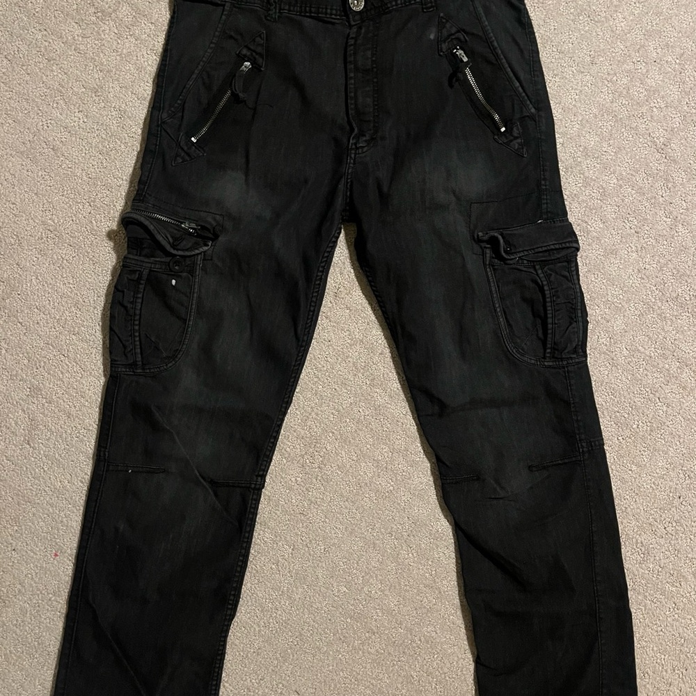 DASH Men's Black Cargo Pants 36x32
